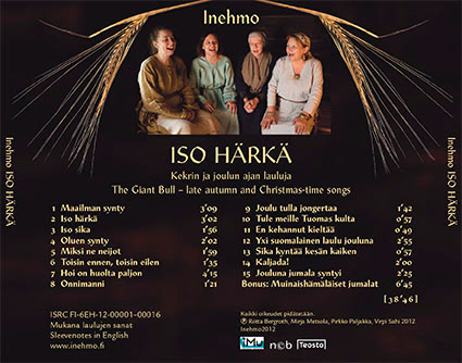 ISO HÄRKÄ -levyn takakansi